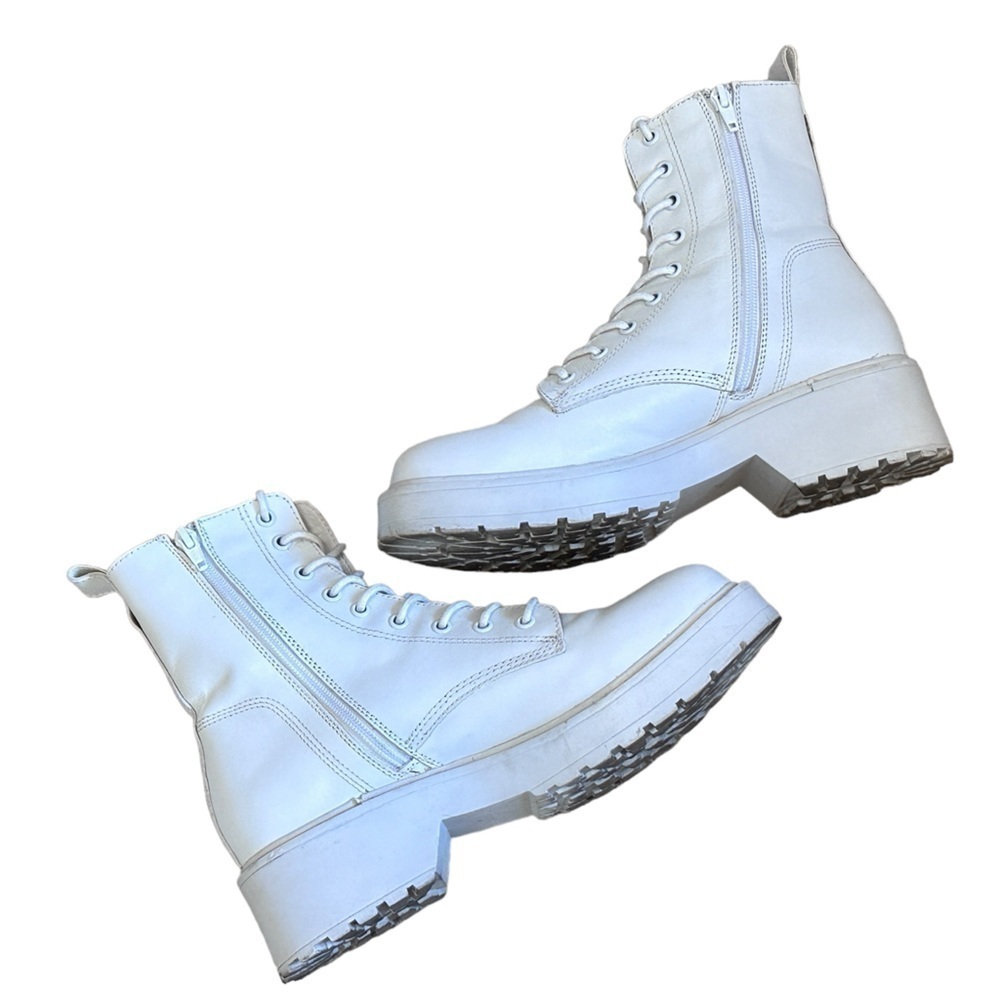 Steve Madden Tornado Combat Boot In White - image 2